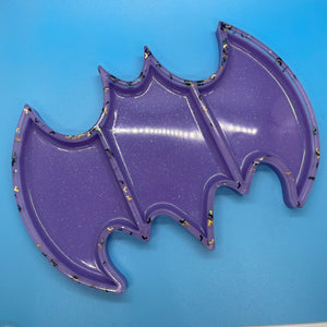 Purple Glitter Bat Trinket Tray