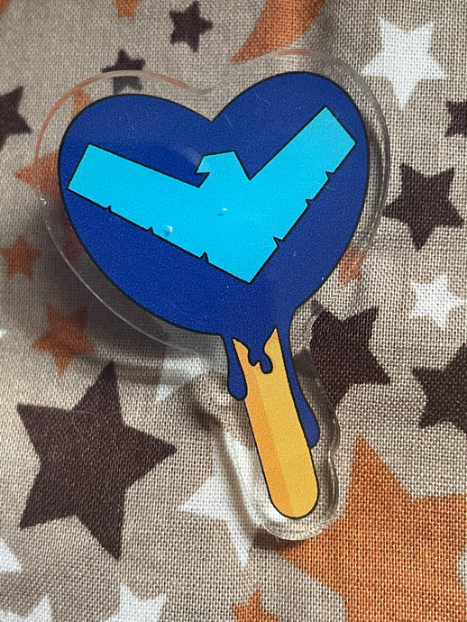 Blue Bird Pop Acrylic Pin